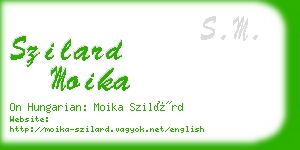 szilard moika business card